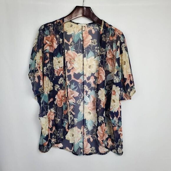 Mazooma Small Floral Sheer cover Top - Picture 1 of 5
